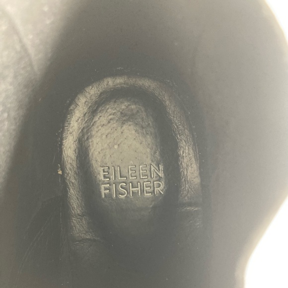Eileen Fisher Black Genuine Leather Elastic Band Booties size 7 - Picture 13 of 13